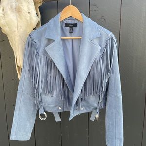 Forever 21 - Baby Blue Fringe Jacket